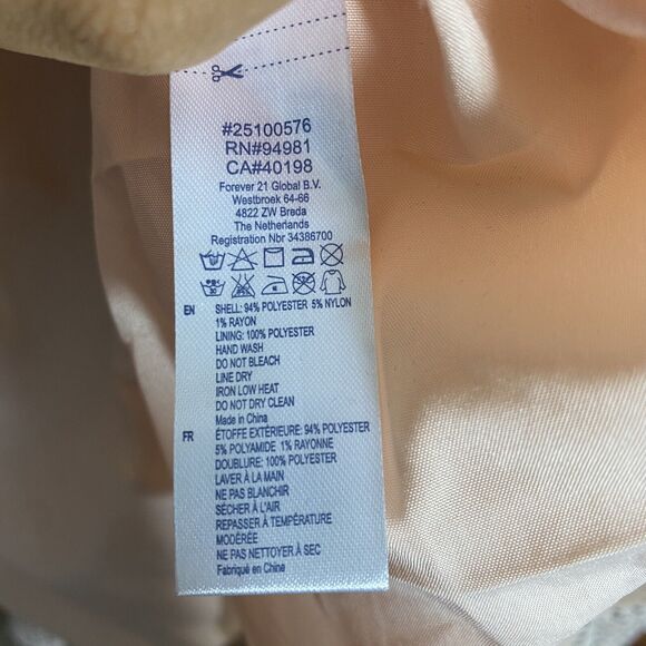 Forever 21 Womens Sz M Blush Shirt Dress Pin Up Retro Button Up Lined Polka Dot - Picture 9 of 9